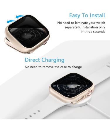 COMMUTER 3 Pack Privacy Screen Protector for Apple Watch 8/7 45mm - Hard PC Ultra-Thin Case with Anti-Peeping Tempered Film - Black/Clear/Blue - Buy Online on GoSupps.com