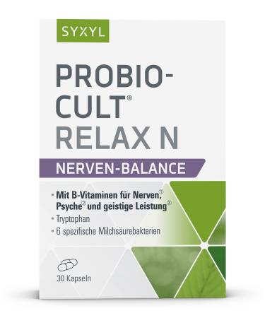 Syxyl probio-cult relax n-dietary supplements with lactic acid bacteria B vitamins-with riboflavin to support the intestinal flora-30 capsules in the blister