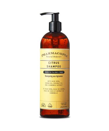 Pharmacopia Citrus Shampoo   Aromatherapy Hair Care with Natural Plant Based & Organic Ingredients   Vegan  Cruelty Free  No Parabens or Sulfates  16 oz