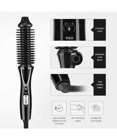 Portable Foldable Anion Hair Curler - Ceramic Tourmaline Curling Iron for Long Lasting Styles | Anti-Scald Design | International Shipping Available - Buy Online on GoSupps.com