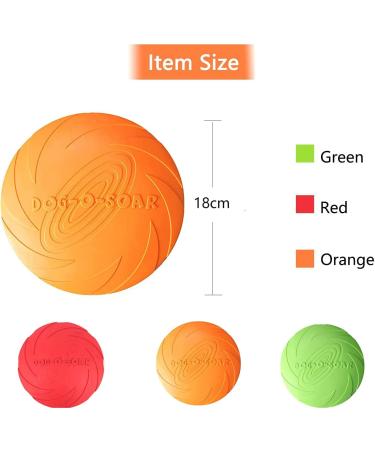 WENYIEN 3 Piece Frisbees for Dogs Pet Flying Saucer Rubber Flying Disc Interactive Outdoor Toy 7 Inches/18 cm Perfect for Dog Throw Training Playing and Catching - Buy Online on GoSupps.com