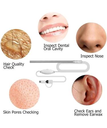 XIXIDIAN Ear Wax Removal Tool Wireless Ear Endoscope Cleaner with Camera 5.5 mm Otoscope Ear Cleaner with LED Lights for Adults Kids - Buy Online on GoSupps.com