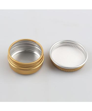 empty jars with lids cosmetic jar B0CL9KV58748 PC 10ml Blue Empty Round Aluminium Tins with Screw Lids Storage Jars Cosmetics Containers Pots with 6 Spatula (Color : Gold Size : 15ml) (Color : Gold - Buy Online on GoSupps.com