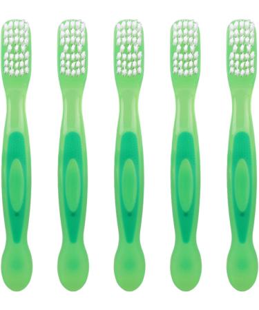 Verdant Touch Denture Brush Set - Professional Portable Double Sided for Elderly - Green 5 Pack | Buy Now for International Shipping - Buy Online on GoSupps.com