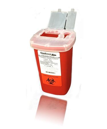 1 Quart Oakridge Sharps Container (Pack of 3) with Flip Lid - Ideal for Diabetics - Buy Online on GoSupps.com