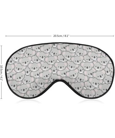 Cute Cartoon Koala Sleep Mask for Women | Adjustable Eye Shades & Elastic Strap - Perfect for Travel & Relaxation - Buy Online on GoSupps.com
