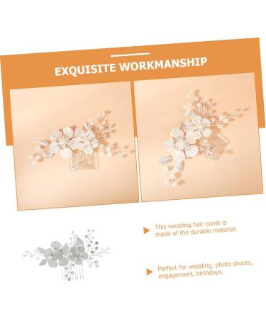 Ipetboom Wedding Hair Comb Clip Floral Hair Accessories Bridal Hair Clip Hair Combs Pearl Hair Comb Pearl Hair Pin Rhinestone Flower Hair Comb Tiara Zinc Alloy Hair up Crystal Bridesmaid - Buy Online on GoSupps.com