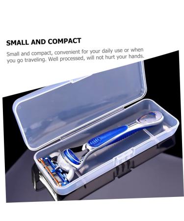 Minkissy Travel Razor Storage Box - 40 Stk Portable Shaver Bag Case for Safety Razor - Reusable Transparent Plastic 14.7x5.7cm - Ideal for International Shipping - Buy Online on GoSupps.com
