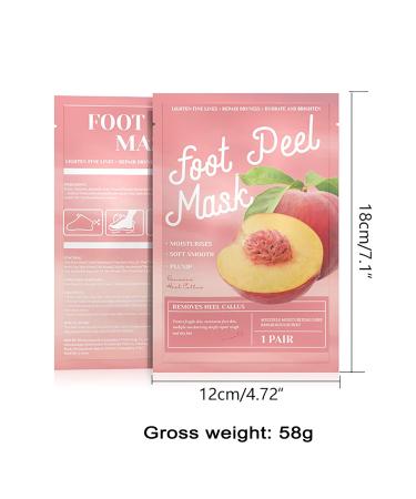 3 Pairs of Foot Masks - Peeling Socks for Soft Smooth Feet | Corneal & Dead Skin Remover | Heal Rough Heels for Men & Women - Peach Peach - Buy Online on GoSupps.com