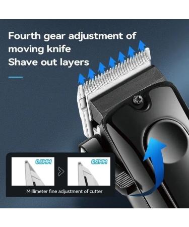 Pro Hair Clipper USB Charging Base Digital Display Hair Trimmer Adjustable Powder Metallurgy Tool Head Hair Clipper - Buy Online on GoSupps.com