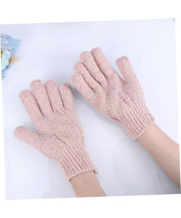 Minkissy Exfoliating Bath Gloves - 2 Pairs Rayon Scrubber Mitts for Body Wash & Shower | Lazy Five Fingers Body Scrubber - Buy Online on GoSupps.com