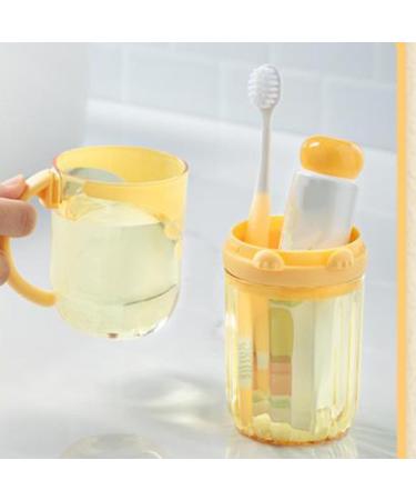 Travel Toothpaste Case & Toothbrush Holder - Portable Wear-Proof Anti-Impact - Perfect for Couples & Students (Yellow - Buy Online on GoSupps.com