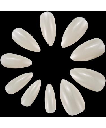 500 piece of almond-shaped wrong nails drop shape nail tip natural artificial fingernails for diy nail art and nail studios 10 sizes