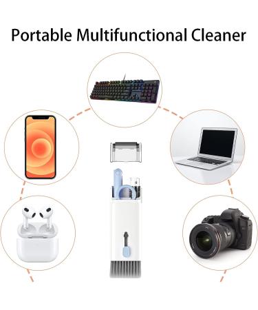 7-in-1 Electronic Cleaner Kit - Keyboard & Laptop Cleaning Kit with Brush | For Airpods, Phone, Computer & Screen | Includes Flannel Cloth | Blue - Buy Online on GoSupps.com