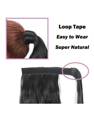 Shop 45cm Black Wavy Ponytail Clip-In Braid Extension - Realistic Hairpiece for Effortless Style - Buy Online on GoSupps.com