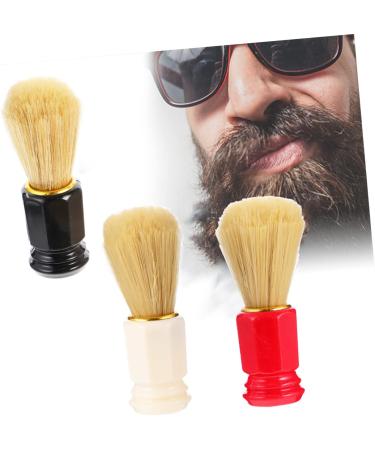 Minkissy 3 PCS Synthetic Beard Shaving Brush Set for Men | Manual Shaving & Barber Brushes | Ideal Facial Grooming Tool - Buy Online on GoSupps.com