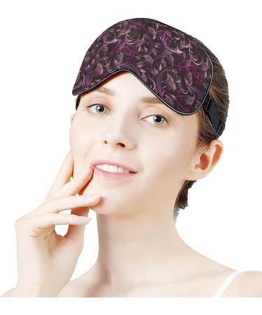 Vintage Violet Paisley Floral Sleep Mask for Women | Adjustable Eye Shades with Elastic Strap - Comfort & Style - Buy Online on GoSupps.com