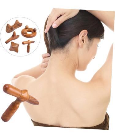 Beaupretty 5-St Massager Sandalwood Spa Tool - Gua Sha Wooden Hand Massage Device for Health & Relaxation - Buy Online on GoSupps.com