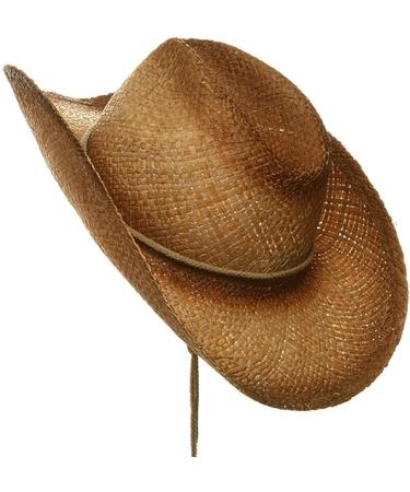 MG Outback Tea Stained Raffia Straw Hat - Natural Tea | One Size - Buy Online on GoSupps.com