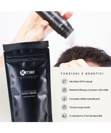  Kmax Kmax Hair Fibers Keratin fibers for hair thickening and covering baldness - Fill size (64g) - White - Buy Online on GoSupps.com