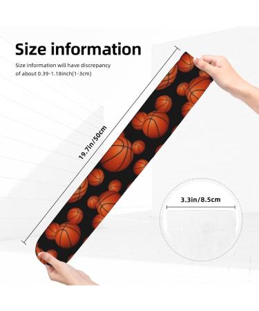 Basketball Pattern Compression Socks for Men & Women - Supportive 15-20 mmHg for Running & Cycling - Buy Online on GoSupps.com