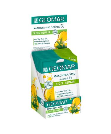 Geomar GEOMAR | SOS Repair facial mask restructuring and rebalancing effect 5 minutes 95% natural origin dermatologically tested 24 packs x 2 (7.5 ml each)