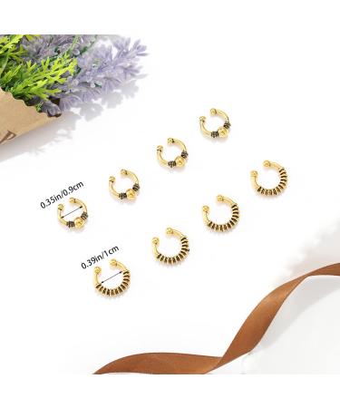 Gold African Deadlock Beads Jewelry Metal Loc Cuff Rings - Pack of 40 | Black Women's Cornrows Braid Hair Jewels - Buy Online on GoSupps.com