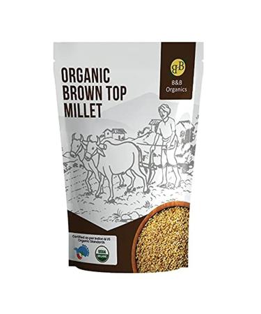 B&B Organics Browntop Millet (1 kg / 2.2 lbs) (Korale | Brown Top MIllet | Indian Millet | Gluten free | Whole grain | USDA Certified)
