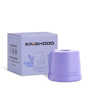 KINGHOOD Safety Razor Stand For Men And Women Shaving Razor Opening Dia 0.43"(11 mm) Purple Metal Razor Holder