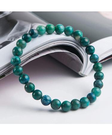Diabetes Relief Chrysocolla Bracelet Chrysocolla Natural Bracelet Crystal Energy Gemstone Handcrafted 8mm Natural Chrysocolla Crystal Energy Beaded Bracelets (6pcs) - Buy Online on GoSupps.com