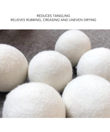 Eco-Friendly Wool Dryer Balls - Reusable Fabric Softener Reduces Static & Wrinkles Pack of 6 | Perfect for International Shipping - Buy Online on GoSupps.com
