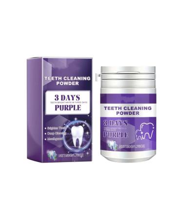 Purple Whitening Tooth Powder; Clean Tartar and Stone, Whiten Teeth, Freshen Breath