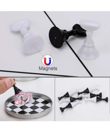 1 Set False Nail Tips Holder Practice Training Display Stand MWOOT Chess Board Magnetic Crystal Nail Art Holder Stand for Nail Salon DIY and Practice Manicure - Buy Online on GoSupps.com