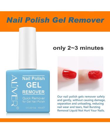 Gel Nail Polish Remover Fast Gel Polish Remover Gel Polish Remover For Nails In 2-3 Minutes Easily & Quickly Don't Hurt Your Nails No Need For Foil Soaking Or Wrapping -15ml (15 ml) - Buy Online on GoSupps.com