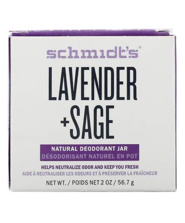 Schmidt's Natural Deodorant Jar - Lavender + Sage 2 oz | Aluminum-Free & Eco-Friendly - Buy Online on GoSupps.com