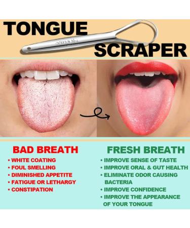 KN FLAX Tongue Scraper 2 Pack - Medical Grade, BPA Free Metal Tongue Cleaner for Adults and Kids - Reduce Bad Breath, Maintain Oral Care - Easy to Use, Non-Synthetic Handle - Buy Online on GoSupps.com