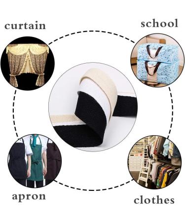 Natural Cotton Twill Tape 55 Yards 1 Inch Bunting Bias Tape Herringbone Webbing Roll - Perfect for Apron Sewing and Dressmaking - Natural White - Buy Online on GoSupps.com
