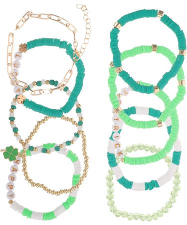 Alipis 20 Pcs Four Leaf Bracelet Gift Chic Wrist Chain Wrist Bracelet Bangle St Patrick's Day Wrist Chains St Patrick's Day Wristbands Hand Jewelry Lucky Miss Polymer Clay 8.00X8.00X2.00CMx5pcs As Shownx5pcs - Buy Online on GoSupps.com