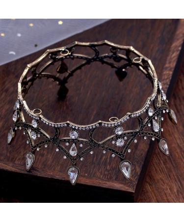 Beaupretty Black Wedding Bride Crown & Tiara - Baroque Rhinestone Hair Jewelry for Birthday & Pageant - Buy Online on GoSupps.com