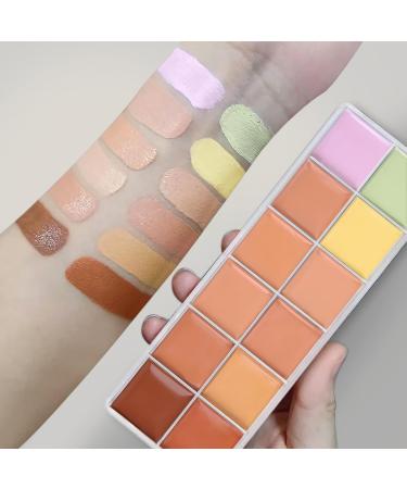 SUMEITANG Color Correcting Concealer Palette - 12 Colors Camouflage Cream for Dark Circles, Blemishes & Redness - Buy Online on GoSupps.com