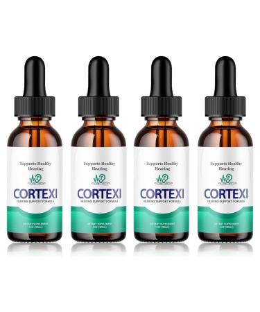 4Pcs Cortexi Ear Drops | 30ml Cortexi Hearing Support Drops | Cortexi Ear Drops | Official Formula | Cortexi Drops | Cortexi Reviews | for Ear Health | Hearing Support | Healthy Eardrum