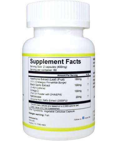 CARDIOCLEAN Advanced Cardiovascular Health Supplement | Supports Heart Function Healthy Cholesterol & Triglyceride Levels Enhances Blood Circulation | Buy Internationally - Buy Online on GoSupps.com