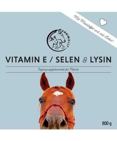 Annimally Selen - Premium Vitamin E Lysine & Selenium Powder for Horses | 800g Muscle & Performance Support Supplement - Buy Online on GoSupps.com