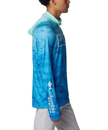 Columbia Men's Super Terminal Tackle Vent Hoodie Gulf Stream PFG Camo Gradient - Size Large | [Your Company Name] - Buy Online on GoSupps.com