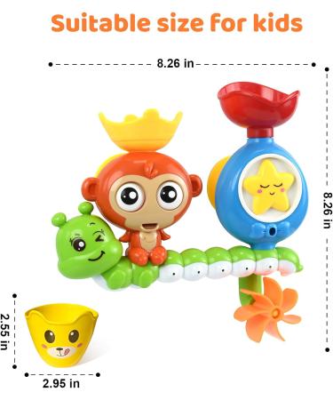OSLINE Bath Toys for Babies 6-12 Months | Toddler Bath Toys for 1-5 Year Old | Baby Sensory Toys for Water Play | Boys Girls Tub Kids Toys Age 2 3 4 | Gift for 1 2 3 Year Old - Buy Online on GoSupps.com