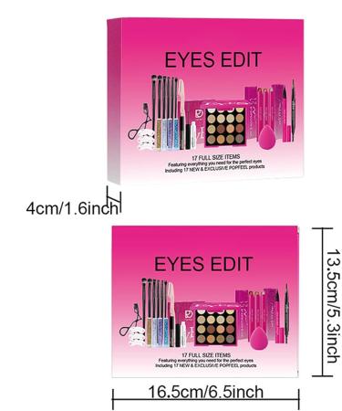 Eye Makeup Kit - Eye Makeup Set for Girls | Eyeshadow Waterproof Mascara Eyelash Curler and More for Women - Buy Online on GoSupps.com