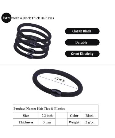 Hair Ties for Thick Hair Hair Elastic Braids Band for Teen Girls Women Ponytail Holder - Buy Online on GoSupps.com