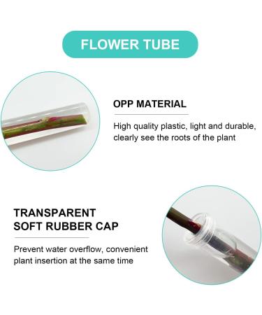 LznYi 100 Pack 2.83 Floral Water Tubes - Clear Plastic Tubes for Milkweed and Flower Arrangements - 100pcs White - Buy Online on GoSupps.com