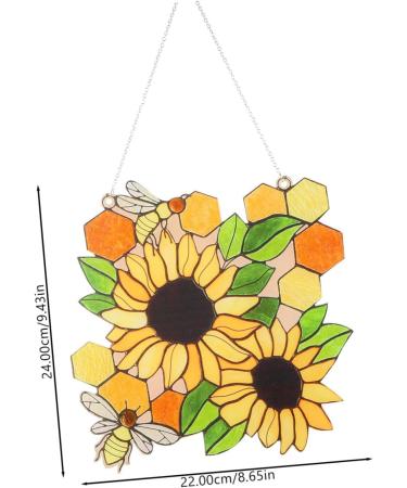 Zerodeko 1pc Bee Sunflower Home Decor Ornament Bee Decor for Home Sunflower Pendant Household Art Paintings - Buy Online on GoSupps.com