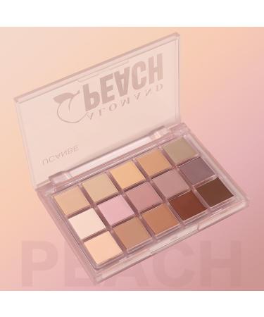Ucanbe 15-Color Eyeshadow Palette - Matt & Waterproof Multi-Color Makeup - Long-Lasting Pigmentation (Peach) - Buy Online on GoSupps.com
